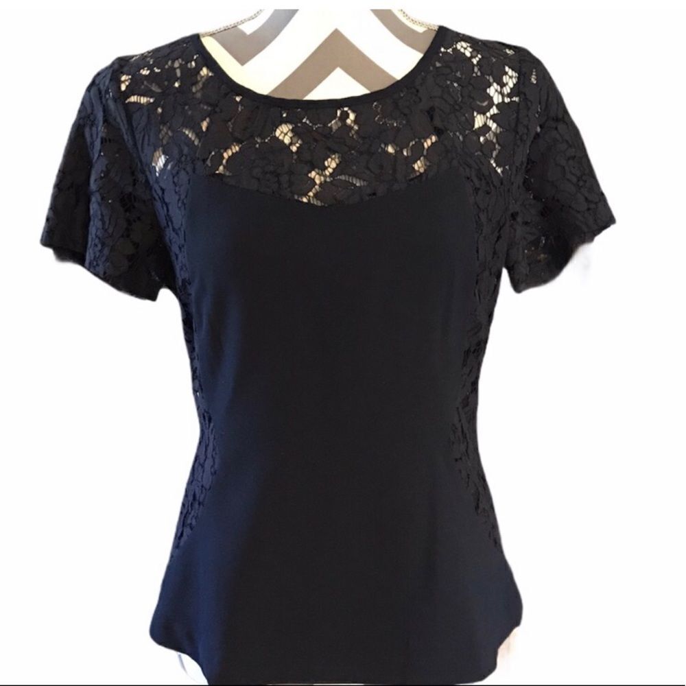 Skies Are Blue Farley Lace Blouse NWT